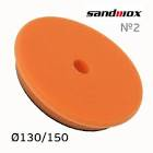 Полировальник SandWox поролоновый полировальный диск 150мм ОРАНЖЕВЫЙ СРЕДНЕЙ ЖЕСТКОСТИ 815.07.150.08