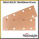 полоска  SunMight  GOLD B312T 81х133мм на липучке 8 отв, золотистая,  P180 05910
