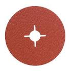 круг фибровый шлифовальный  RoxelPro  КОРИЧНЕВЫЙ d=125 х 22мм, керамика, Р80 110346