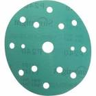 круг  SunMight  шлифовальный  L312TV d=150мм на липучке, 9 отв, зелёный, Р240 51312