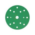круг  SunMight  шлифовальный  L312TV d=150мм на липучке, 9 отв, зелёный, Р240 51312