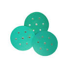 круг  SunMight  шлифовальный  L312TV d=150мм на липучке, 9 отв, зелёный, Р1500 51322