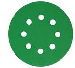 круг  SunMight  шлифовальный L312TV d=125 мм. на липучке, 8 отв, зелёный, P500 53217