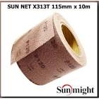 шлифовальный материал   SunMight  SUN NET X313T в рулонах 115мм х 10м на липучке, сетка,  P 320  (1 / 8 ) 82714