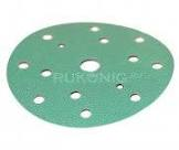 круг  SunMight  шлифовальный  L312TV d=150мм на липучке, 9 отв, зелёный, Р1200 51321
