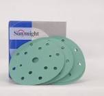 круг  SunMight  шлифовальный  L312TV d=150мм на липучке, 9 отв, зелёный, Р100 51307