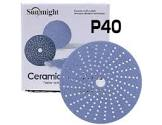 круг шлифовальный SUNMIGHT CERAMIC L712T 125 мм на липучке с мультипылеотводом P240 76412