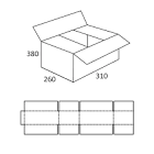 Картонный короб СДЭК тип L , 310*260*380 мм 9603333
