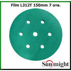 круг  SunMight  шлифовальный FILM L312T 150мм на липучке, 7 отв, зелёный, P 600  ( 100 / 800 ) 52018
