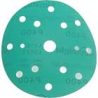 круг  SunMight  шлифовальный  L312TV d=150мм на липучке, 9 отв, зелёный, Р220 51311