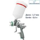 краскопульт  SATAjet 100 B F HVLP  сопло=1,7 с пластиковым верхним бачком 0,6L 145722