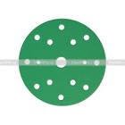 круг  SunMight  шлифовальный  L312TV d=150мм на липучке, 9 отв, зелёный, Р600 51318