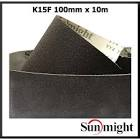 Шлифовальный материал K15F в рулонах 100мм х 10м,  P 100  арт.   SunMight 