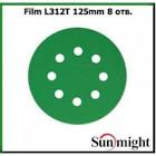 круг  SunMight  шлифовальный FILM L312T 150мм на липучке, 7 отв, зелёный, P 360  ( 100 / 800 ) 52015