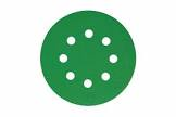 круг  SunMight  шлифовальный L312TV d=125 мм. на липучке, 8 отв, зелёный, P1500 53222