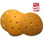 круг  SunMight  шлифовальный  B312V d=150мм на липучке, 7 отв, золотистый, Р100 52607