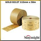 лента  SunMight  шлифовальная B312T в рулонах 115ммx50м, золотистая, P150 30309